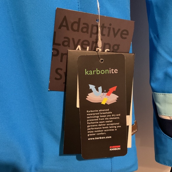 GIRLS KARBON MAGIC YOUTH WARM WINTER JACKET BLUE SIZE 12 NWT - Picture 3 of 5